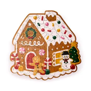 130-Piece Wooden Puzzle Gingerbread House Puckator image-0