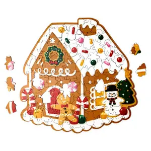 130-Piece Wooden Puzzle Gingerbread House Puckator image-1