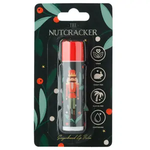 Christmas Nutcracker Stick Lip Balm Spiced Biscuit Scent Puckator image-0