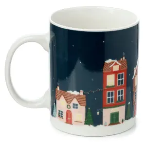 Taza de porcelana Christmas Village Puckator image-0