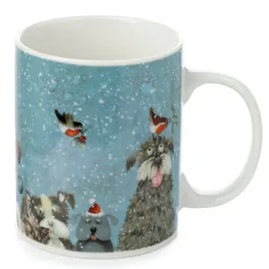 Taza de porcelana jan pashley perros en invierno Puckator image-3