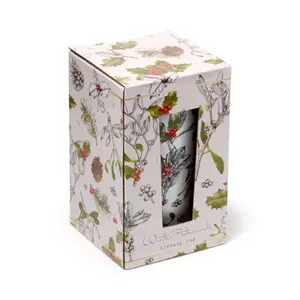 Winter Plants Christmas Storage Jar in RPET and Bamboo Puckator image-2