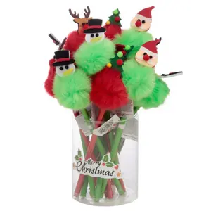 Pastello Pompon di Natale Rosso e Verde Puckator image-0