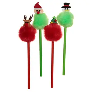 Pastello Pompon di Natale Rosso e Verde Puckator image-1