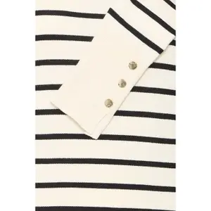 Randig rundhalsad tröja dam Pulz Jeans Sara image-2