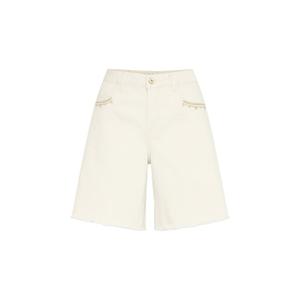 Short jean taille haute femme Pulz Jeans Luca image-0