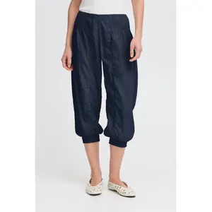 Capribyxor för kvinnor Pulz Jeans Jill Linen image-3