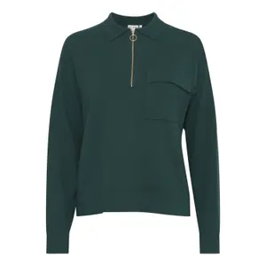 Damen Polo-Pullover mit Reißverschluss Pulz Jeans Sara image-0