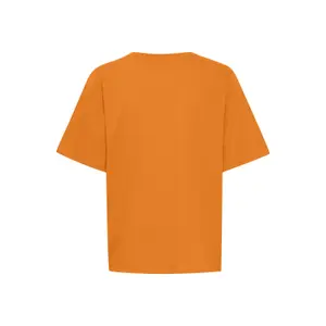 T-shirt de gola redonda para mulher Pulz Jeans Brit image-1