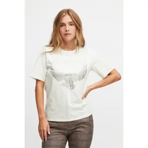 T-shirt feminina com estampado metálico Pulz Jeans Maddie image-2