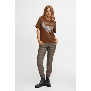 T-shirt feminina com estampado metálico Pulz Jeans Maddie image-1