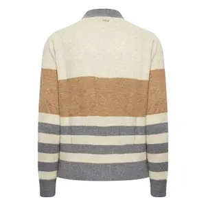 Women's cardigan Pulz Jeans Sara Striped Button image-1