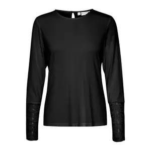 T-shirt de manga comprida feminina Pulz Jeans Helene image-0