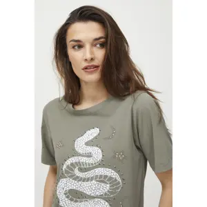 Women's T-shirt Pulz Jeans Vada Oneck image-5