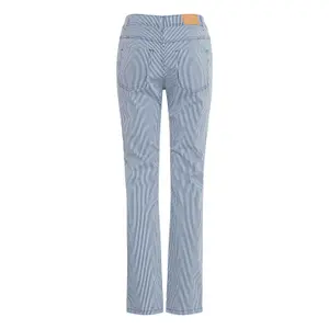 Striped straight trousers for women Pulz Jeans Nolly image-1