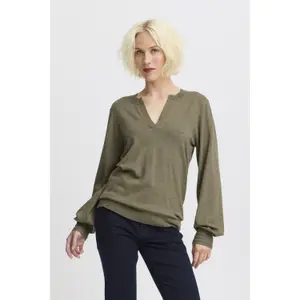 Sweater com gola de babados para mulher Pulz Jeans Sara image-1