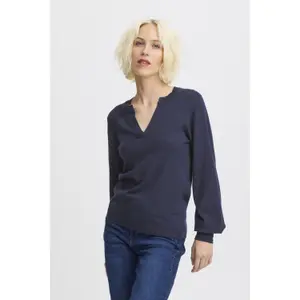 Sweater com gola de babados para mulher Pulz Jeans Sara image-1