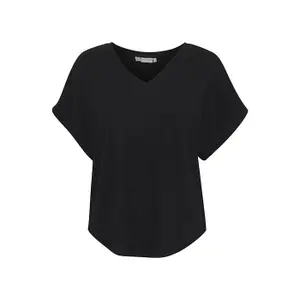 T-shirt com decote em V para mulher Pulz Jeans Jane image-0