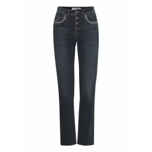 Jeans de perna reta feminina Pulz Jeans Crissi image-0