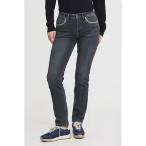 Jeans de perna reta feminina Pulz Jeans Crissi image-1