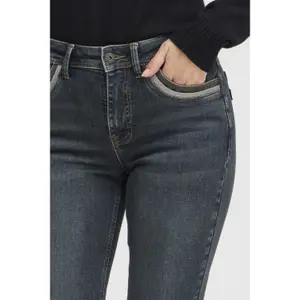 Jeans de perna reta feminina Pulz Jeans Crissi image-5