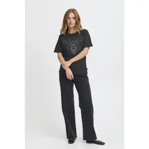 T-shirt com lantejoulas para mulher Pulz Jeans Mandy image-5
