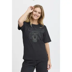 T-shirt com lantejoulas para mulher Pulz Jeans Mandy image-1