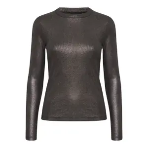 T-shirt de manga comprida feminina Pulz Jeans Ashley image-0