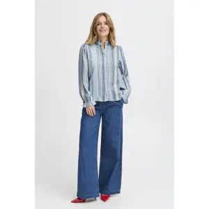 Langarmshirt Damen Pulz Jeans Tiona image-1