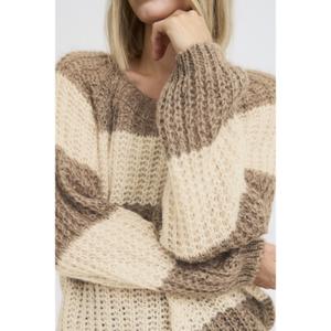 Randig tröja med rund hals och långa ärmar för kvinnor Pulz Jeans Peyton image-6