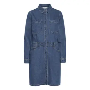 Vestido vaquero de manga larga Pulz Jeans Alina image-0