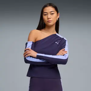T-shirt asimmetrica da donna Puma T7 image-1
