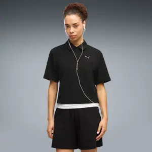 Women's Retro Polo Neck T-Shirt Puma image-2