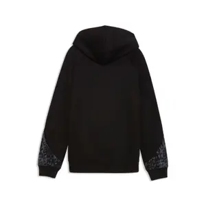 Girl's Hooded Sweatshirt with Kangaroo Pocket Puma Cat Logo image-1