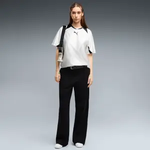 Women's Mesh Printed T-Shirt Puma Cat Logo image-4