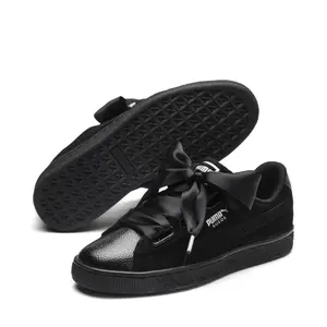 Damen Wildleder Herz Blase Turnschuhe image-1