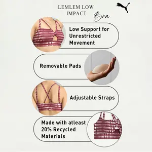 Damen-Sport-BH Puma Lemlem Low Impact image-2