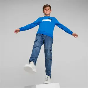 Two-Tone Crew Neck Sweatshirt for Kids Puma Essentials+Big image-4