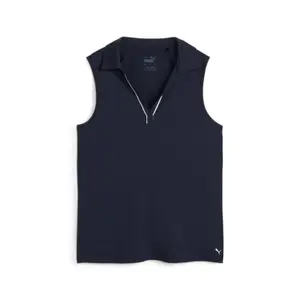 Sleeveless piped polo for women Puma Cloudspun