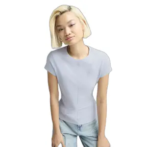 Camiseta de mujer ajustada de canalé Puma Essentials image-1