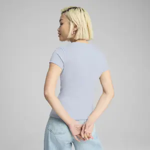 Camiseta de mujer ajustada de canalé Puma Essentials image-4