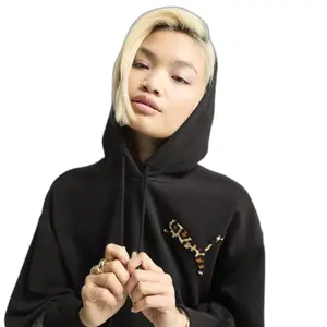 Women's crop hoodie Puma Leo Luxe Relaxed image-5