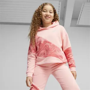 Mädchen-Hoodie Puma Power Cat Marbleized image-1