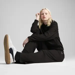 High-waisted ribbed trousers for women Puma ESS Elevated image-4