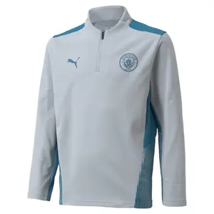 Træningstop med 1/4 lynlås til børn Manchester City 2021/22 image-0