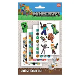 Pack of 200 Stickers Pyramid Minecraft