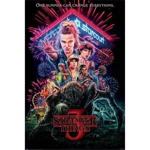 3D λεντικουλάρ αφίσα Pyramid Stranger Things Summer Of 85 image-0