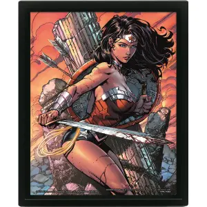 3D λεντικούλα πλαίσιο Pyramid Wonder Woman Battle image-0