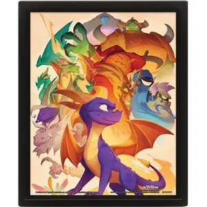 3d lenticular frame poster Pyramid Spyro - Character Collage