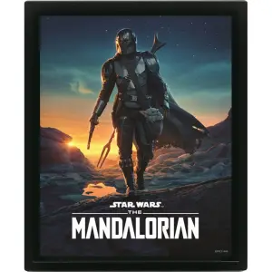 3D lenticular poster frame Pyramid Star Wars - The Mandalorian Nightfall image-0